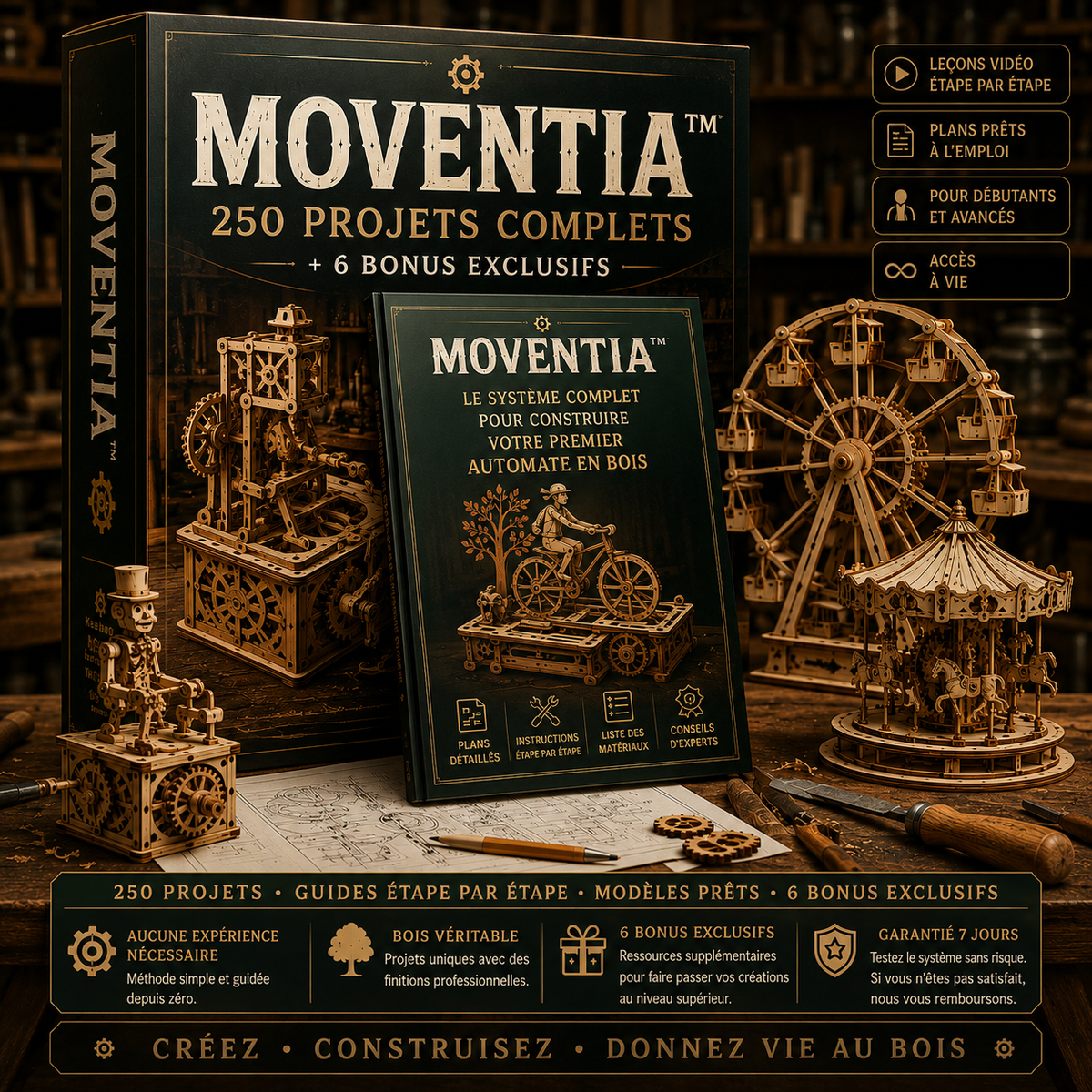 MOVENTIA™ — 250 Projets d’Automates en Bois