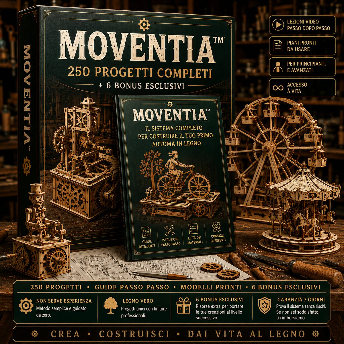 MOVENTIA™ — 250 Progetti di Automi in Legno