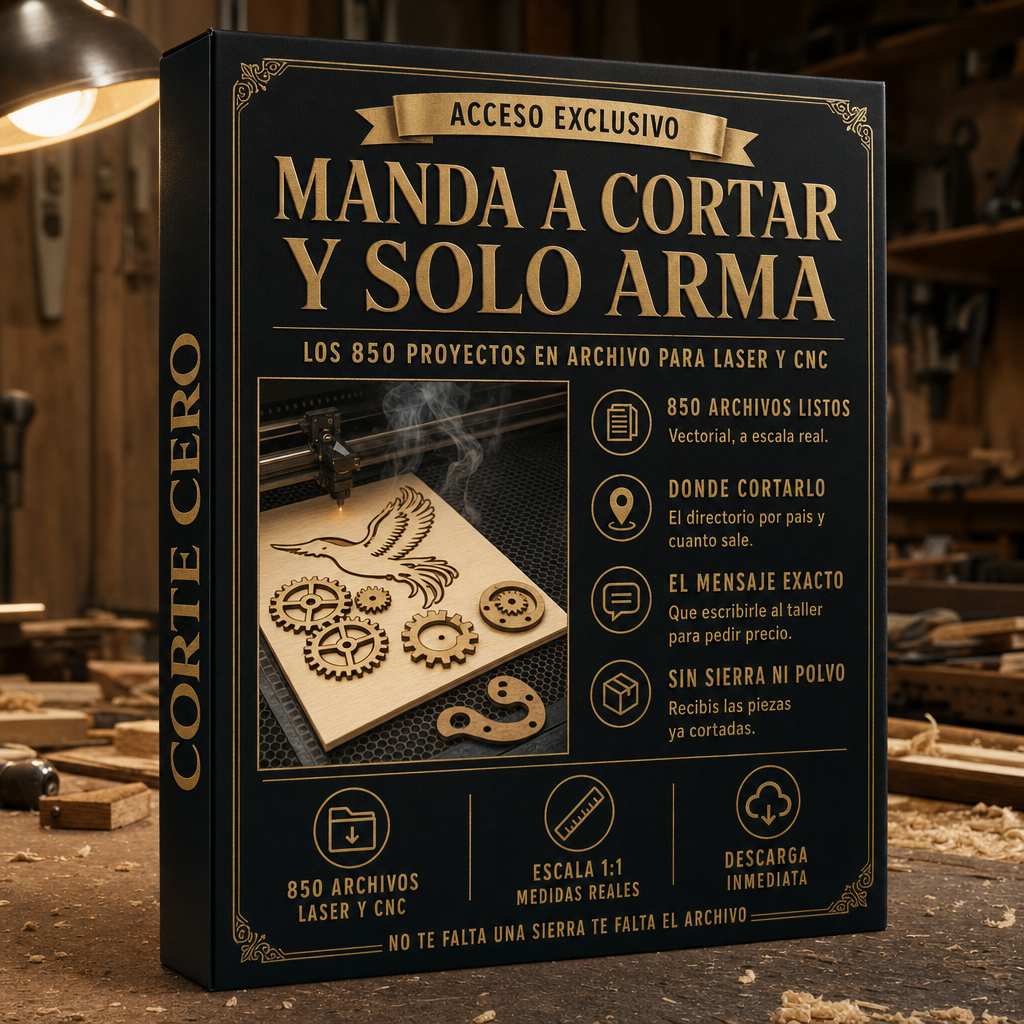 MOVENTIA Corte Cero — los 850 proyectos en archivo para láser y CNC