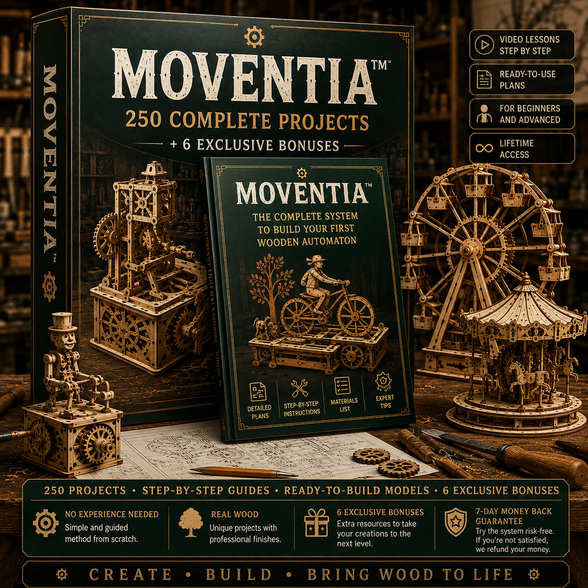 MOVENTIA™ — 250 Wooden Automaton Projects